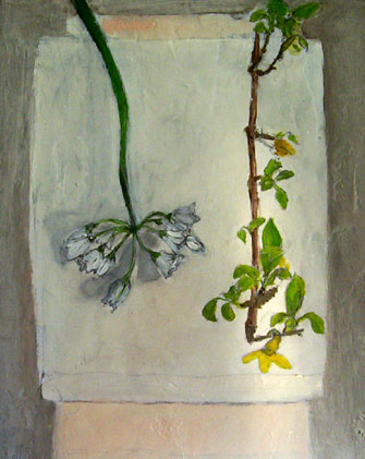 Wild garlic and Forsythia